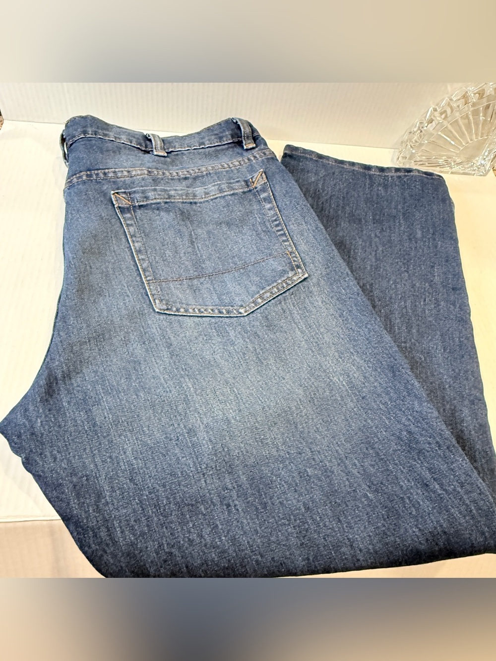 RedHead Men’s 40x30 Blue Denim Jeans Relaxed Straight Leg Workwear